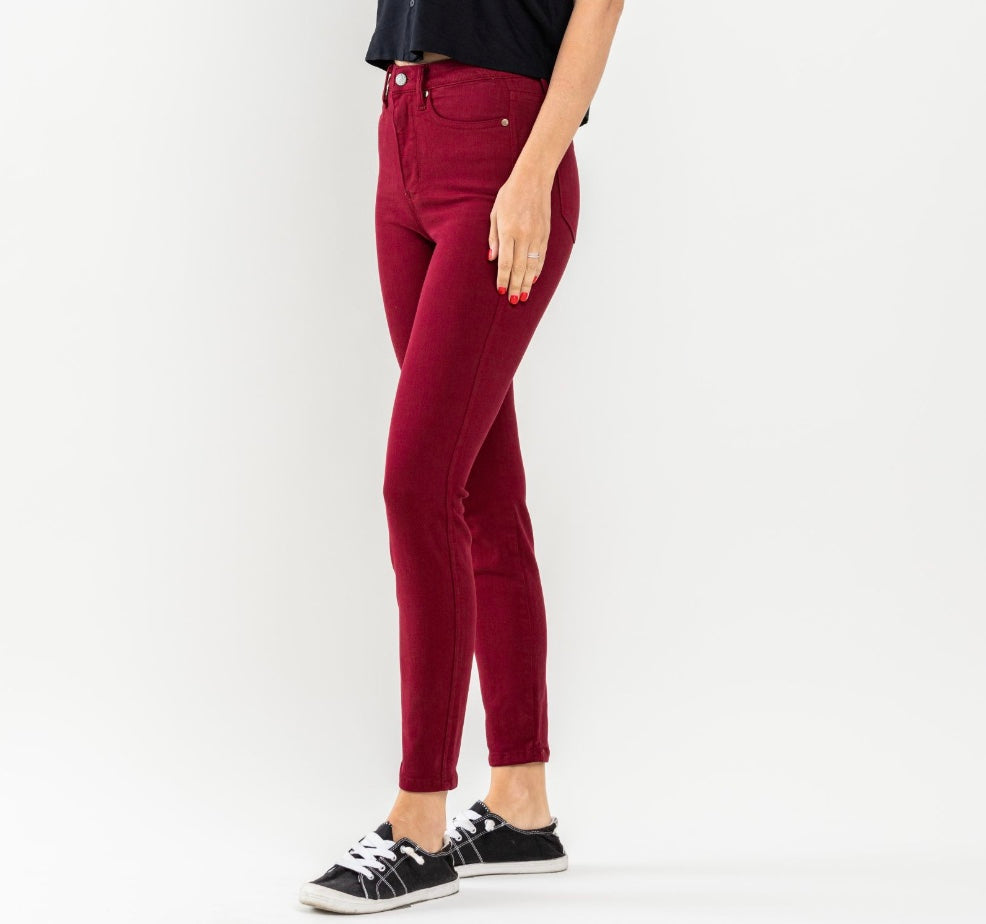 Judy Blue High Waist Tummy Control Garment Dyed Skinny Jeans