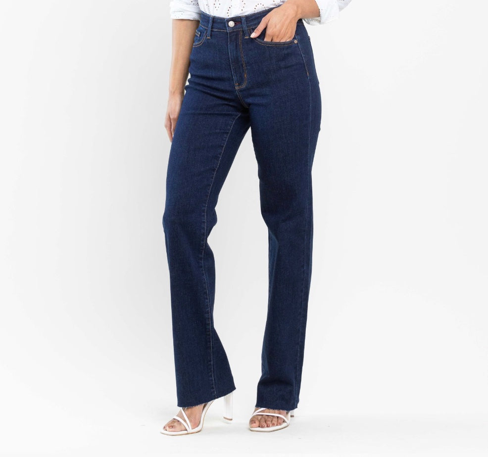 Judy Blue High Waist Vintage Back Dart Straight Leg Jeans