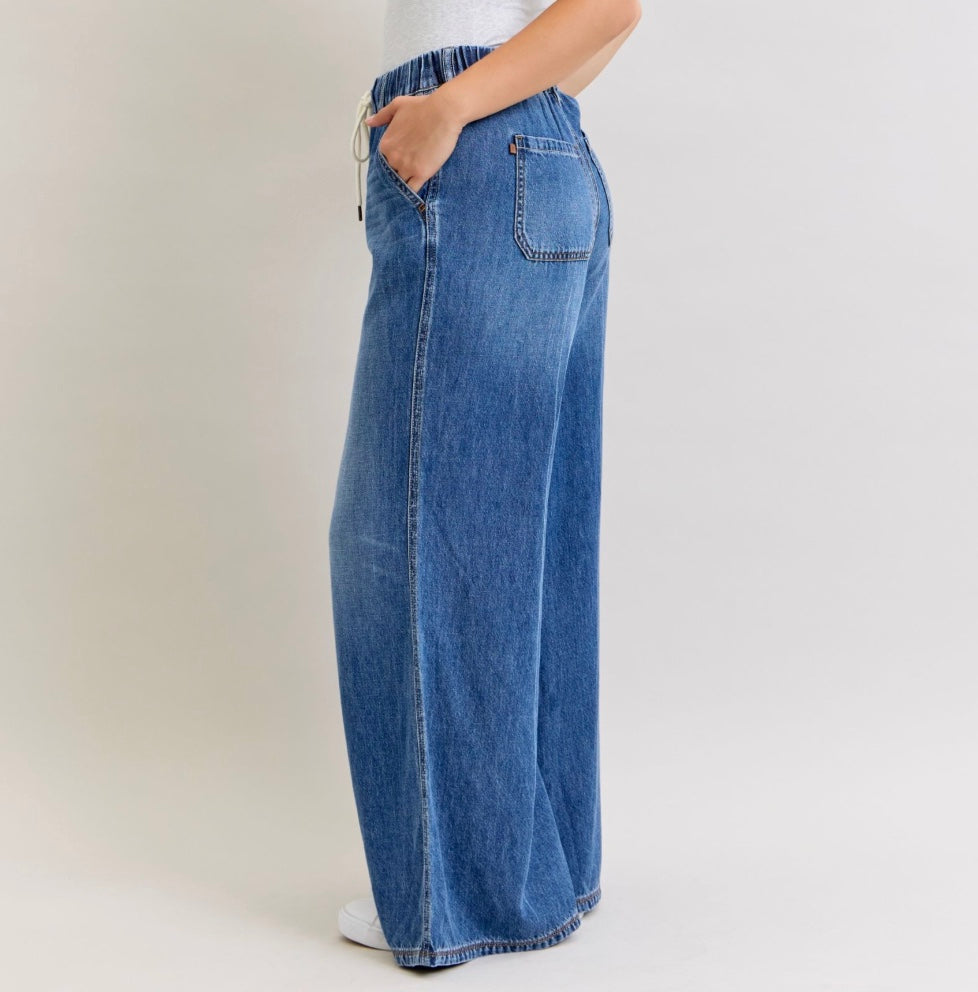 Judy Blue Featherlight Flow High Waist Palazzo Jeans