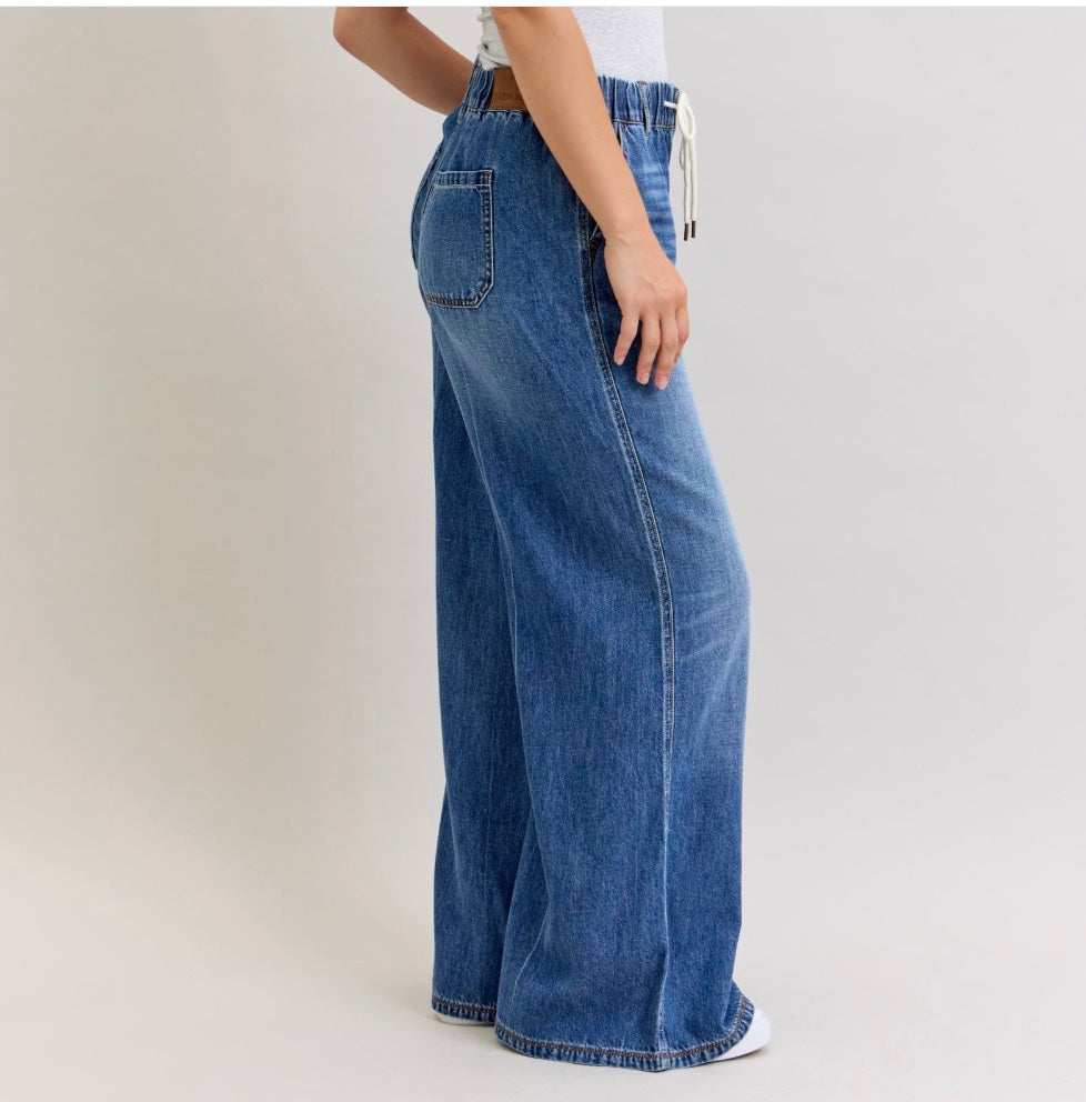 Judy Blue Featherlight Flow High Waist Palazzo Jeans