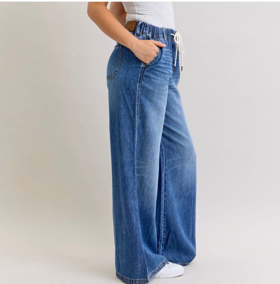Judy Blue Featherlight Flow High Waist Palazzo Jeans