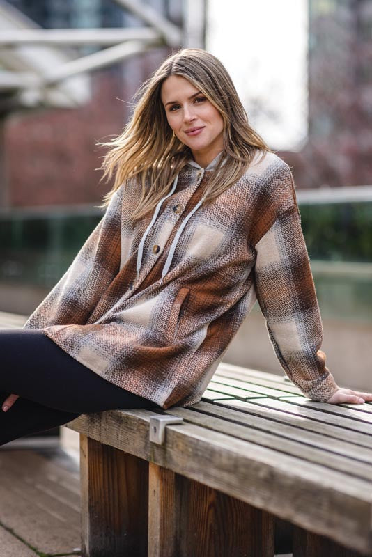 Plaid Hooded Shacket