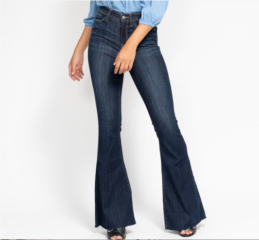 Judy Blue High Waist Raw Hem Flare (Tall) Pizzazz Beloit