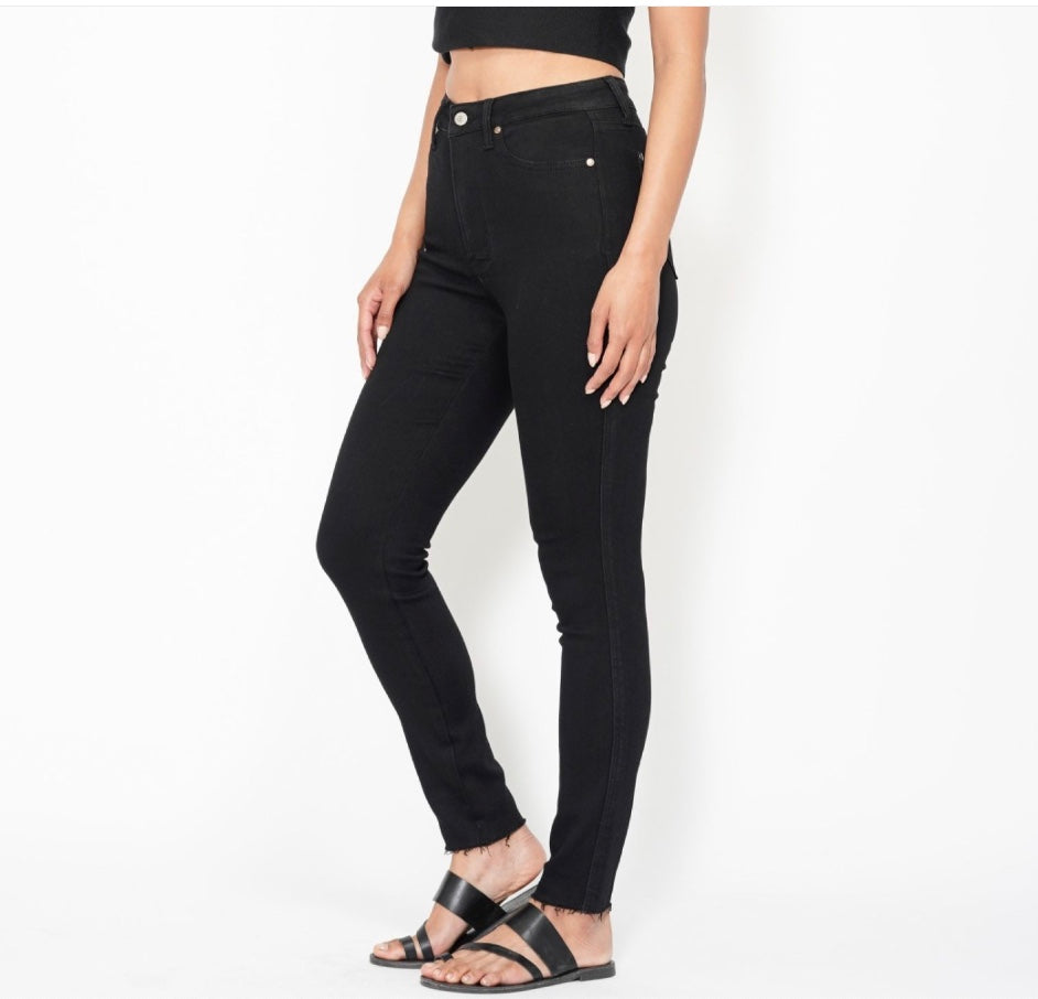 Judy Blue High Waist Tummy Control Shield Pockets Skinny Jeans (Black) Pizzazz Beloit