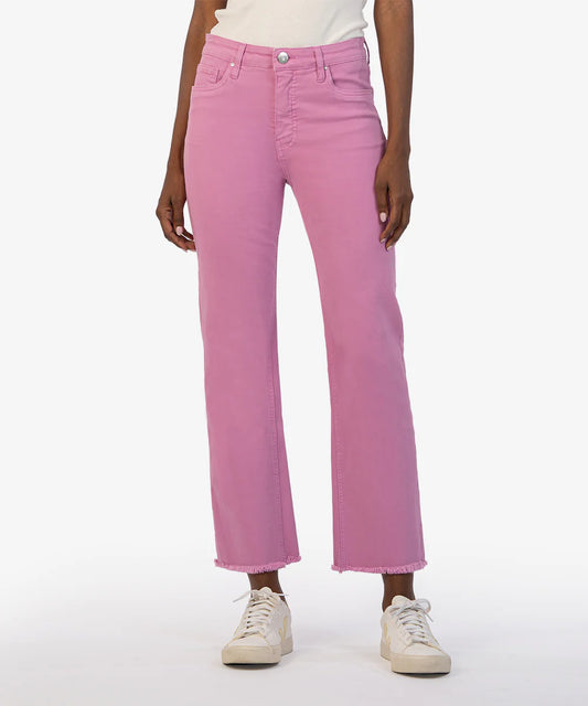 Kut From The Kloth Kelsey High Rise Fab Ab Ankle Flare Lavender Jeans