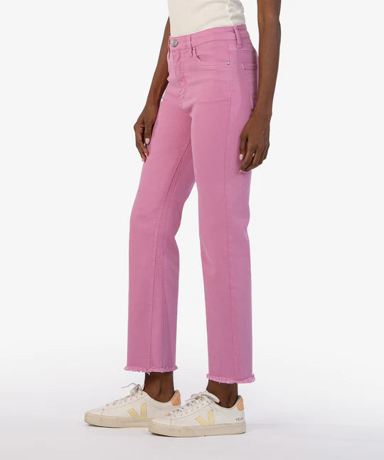 Kut From The Kloth Kelsey High Rise Fab Ab Ankle Flare Lavender Jeans