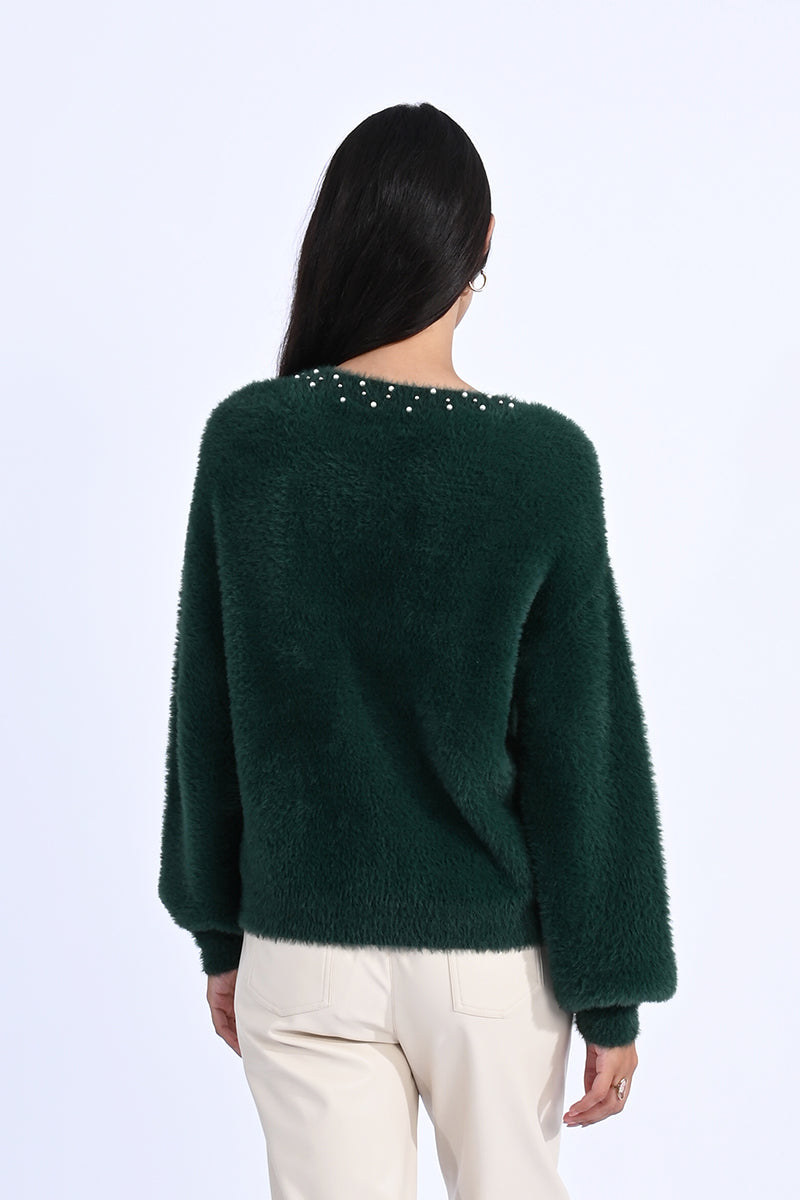 Jewel Neck Sweater