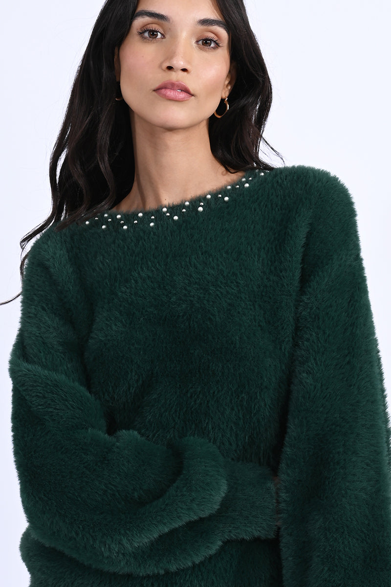 Jewel Neck Sweater
