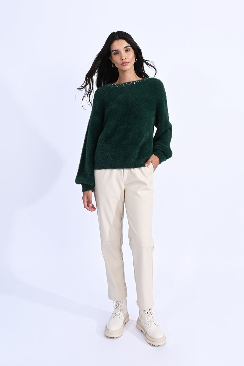 Jewel Neck Sweater