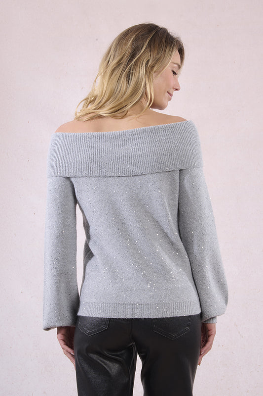 Shimmer & Snuggle Cowl Neck Sweater