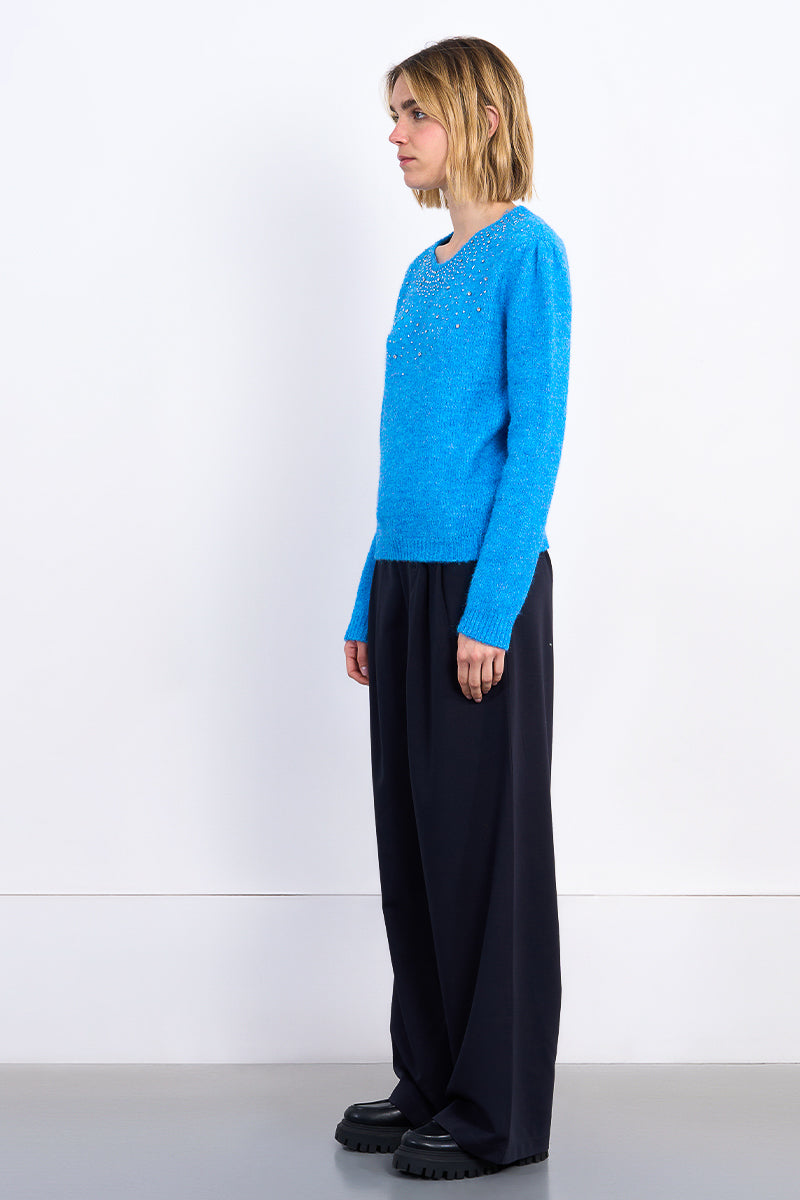 Electric Glam Crystal Sweater