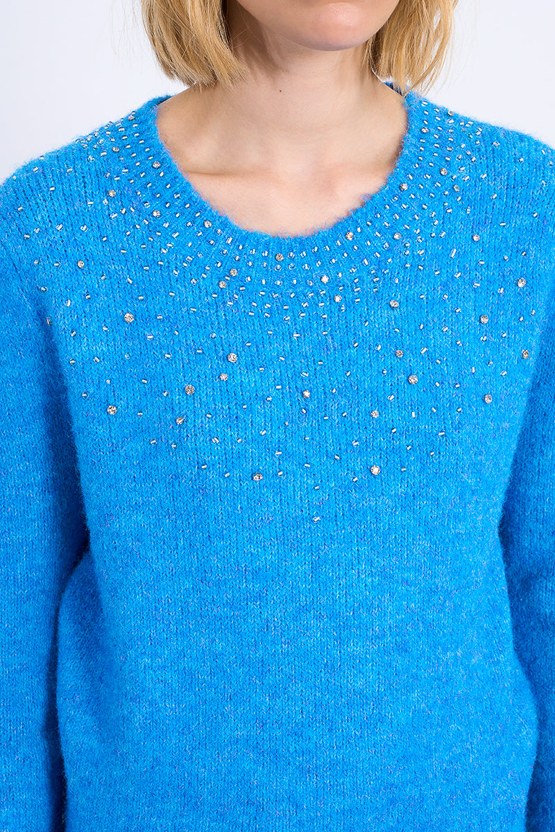 Electric Glam Crystal Sweater