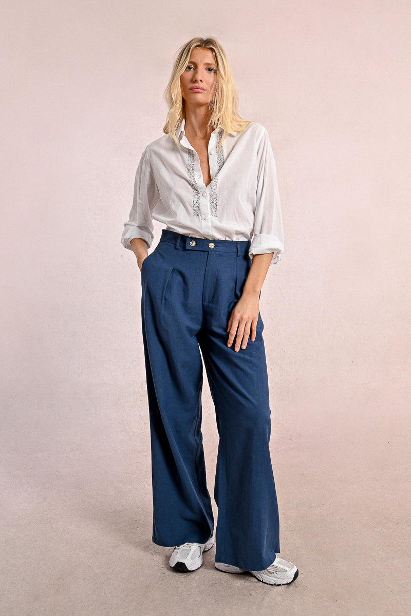 Navy Wide Leg Palazzo Pant Pizzazz Beloit