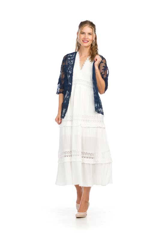 Elegant Floral Lace Embroidered Jacket