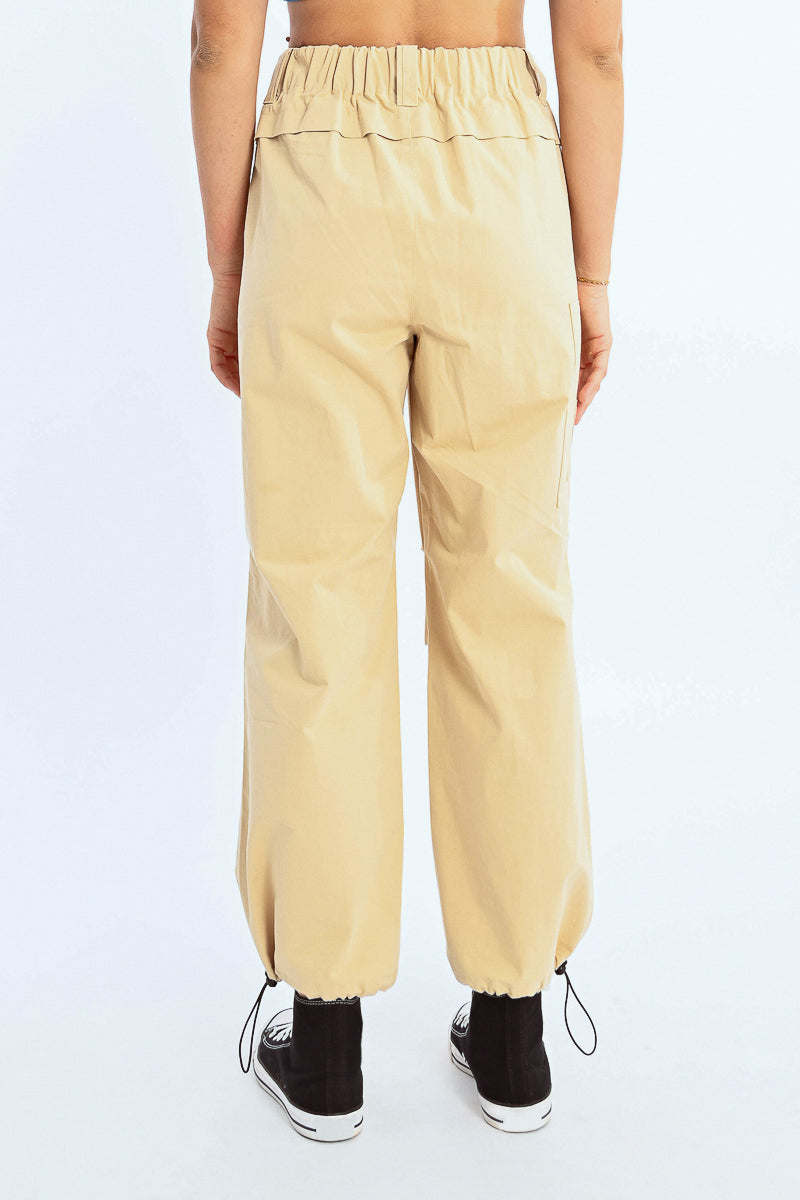 Retro Style Relaxed Fit Parachute Pant Back View Pizzazz Beloit