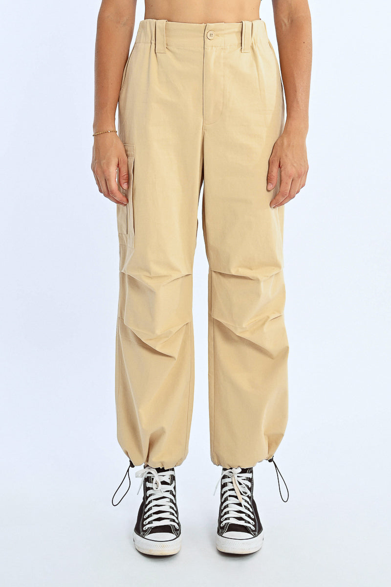 Retro Style Relaxed Fit Parachute Pant Close Stand View Pizzazz Beloit