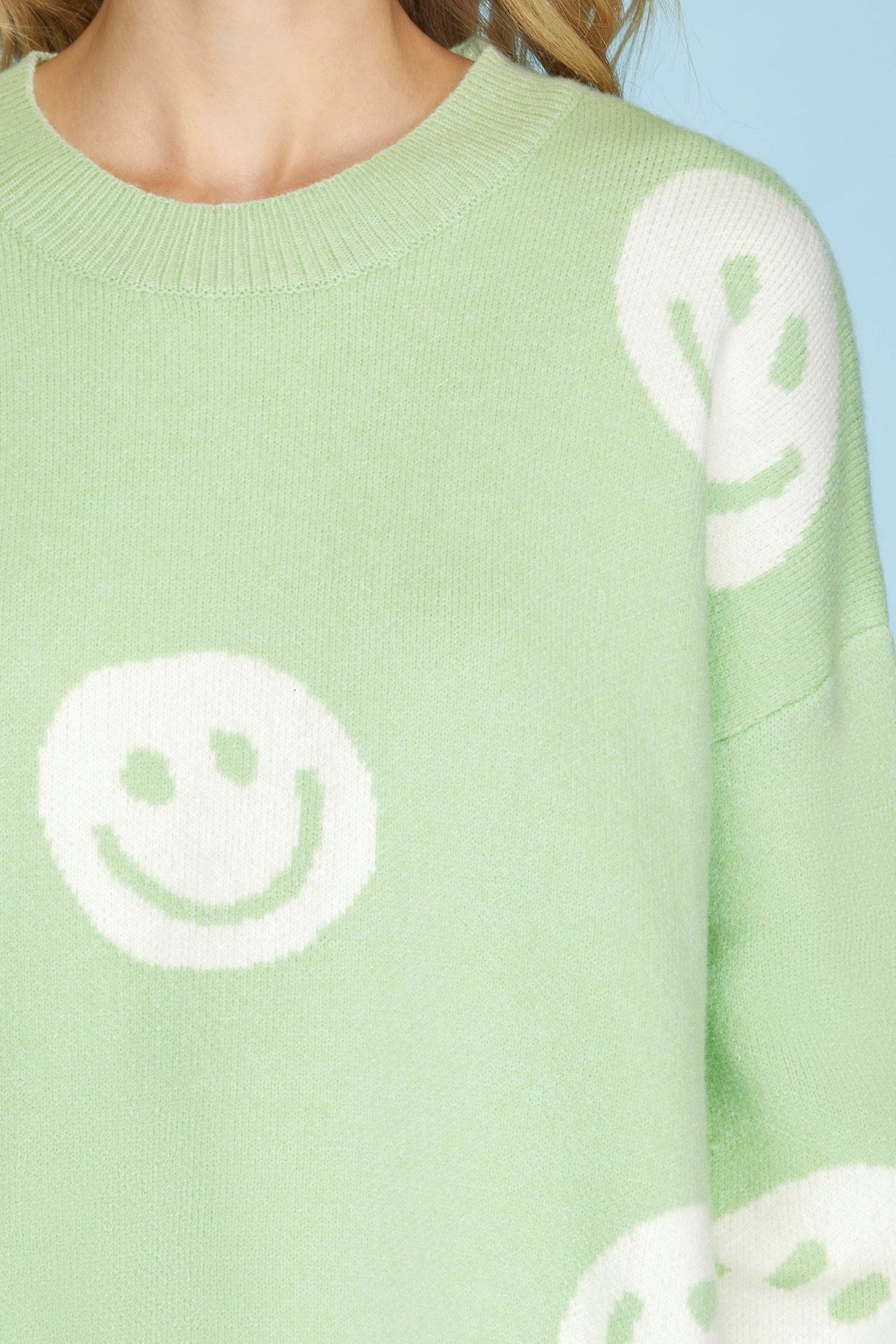 Smiley Face Pattern Sweater