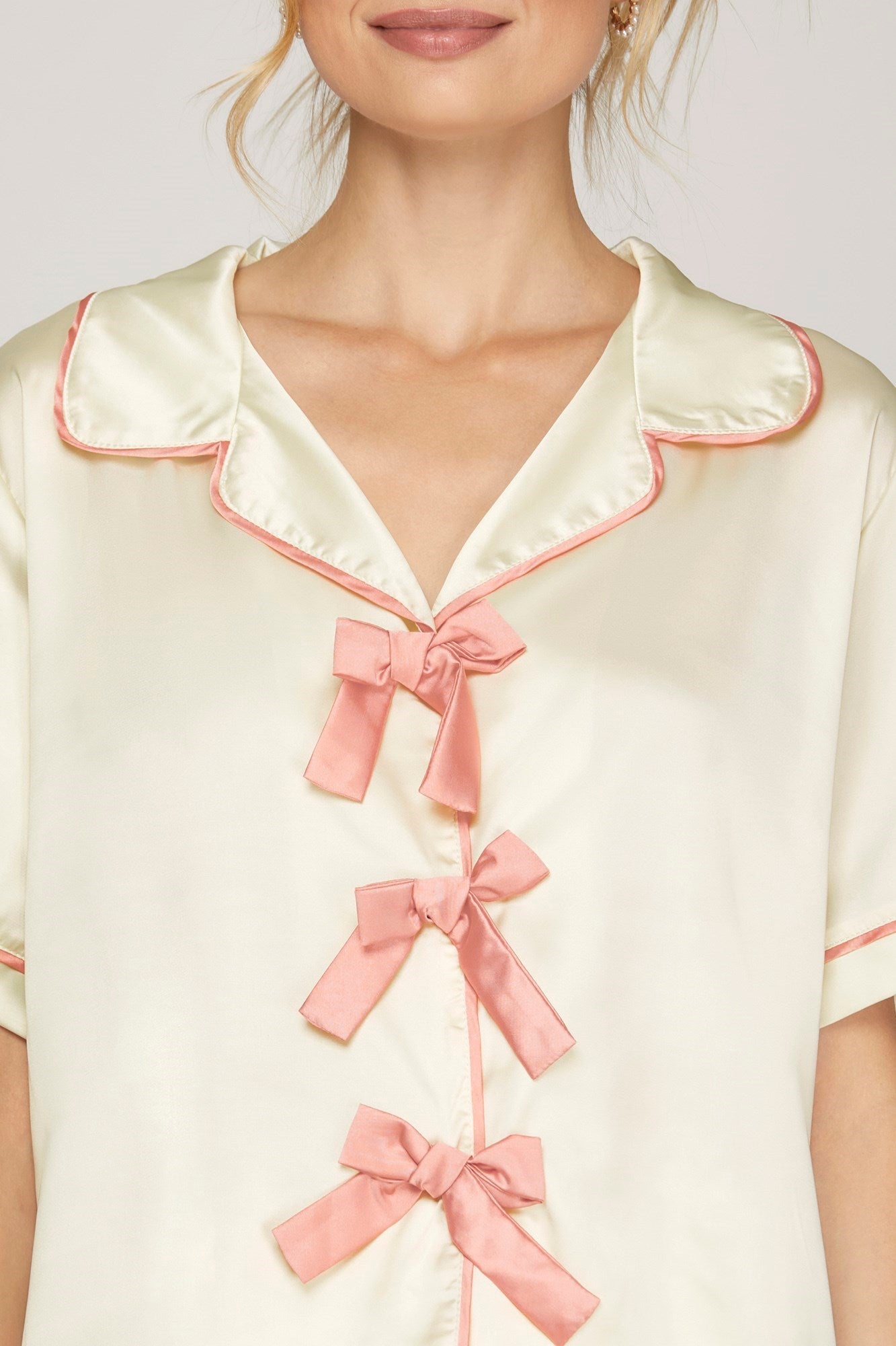 Satin Short Sleeve PJ Set