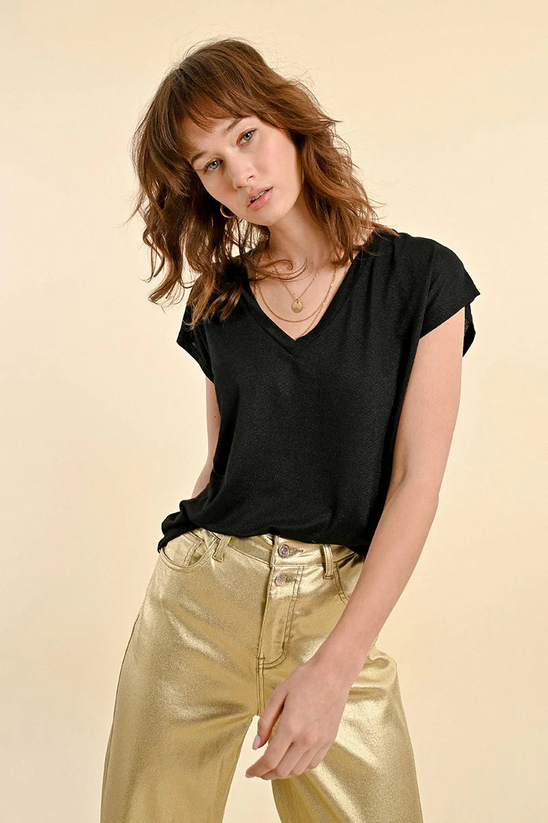 Sparkly Lurex Viscose T-Shirt Pizzazz Beloit