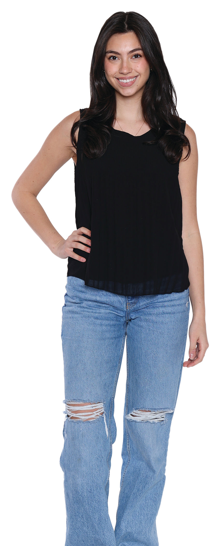 Chloe Scoop Neck Sleeveless Tank Top