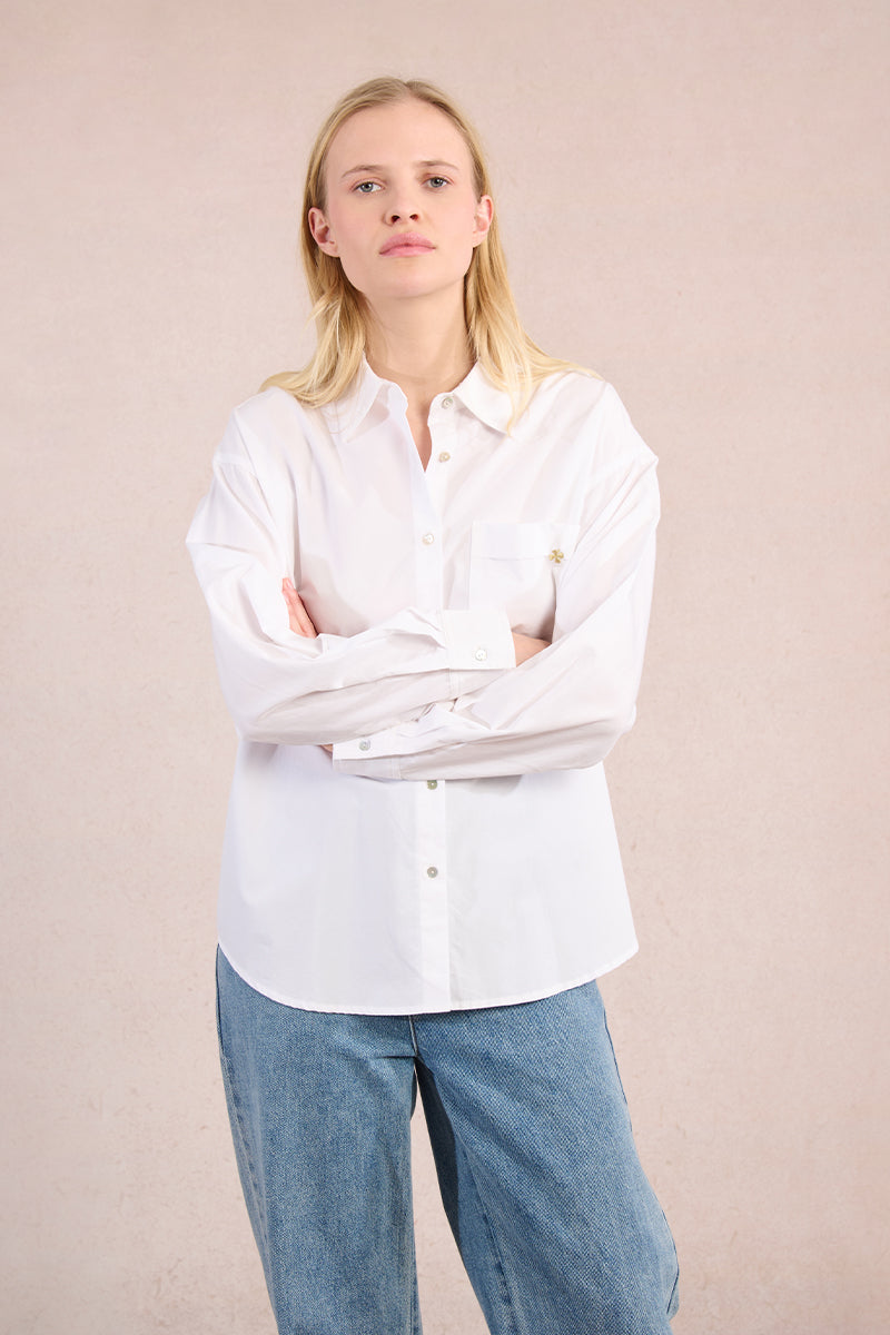 Lucky Charm Button-Up Blouse