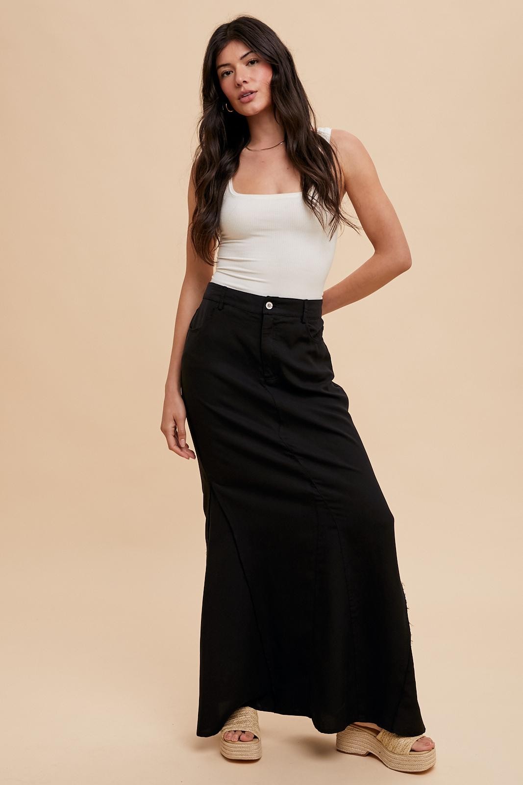 Tencel Frayed Mermaid Skirt Pizzazz Beloit