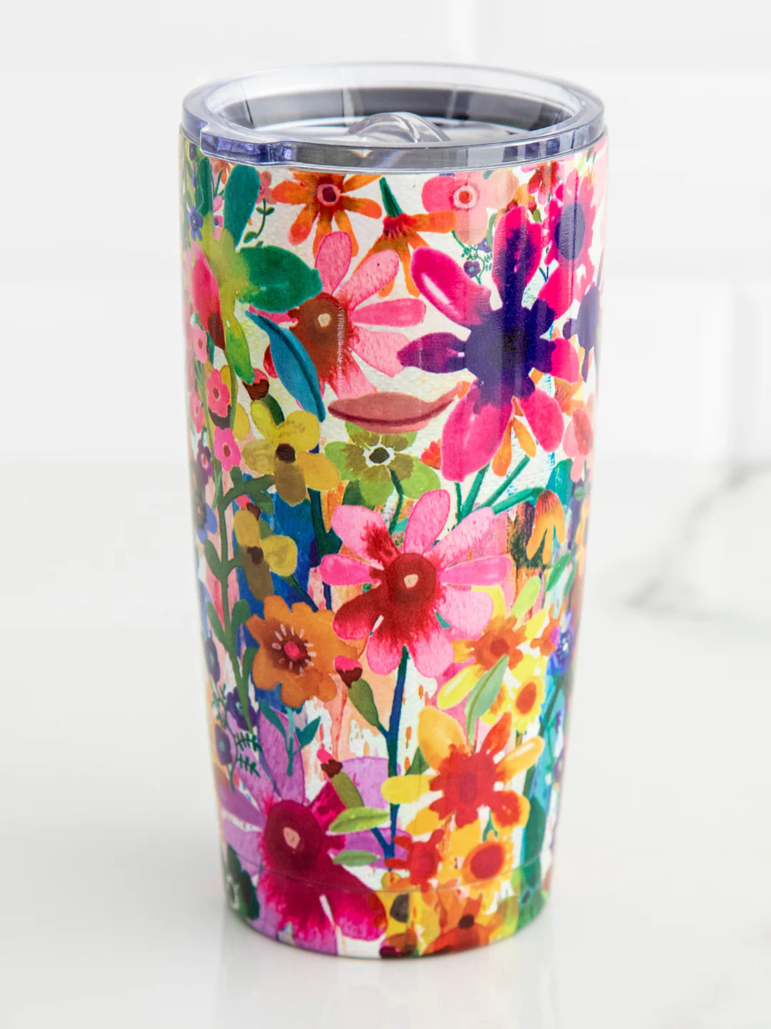 Natural Life Floral Stainless Steel Tumbler