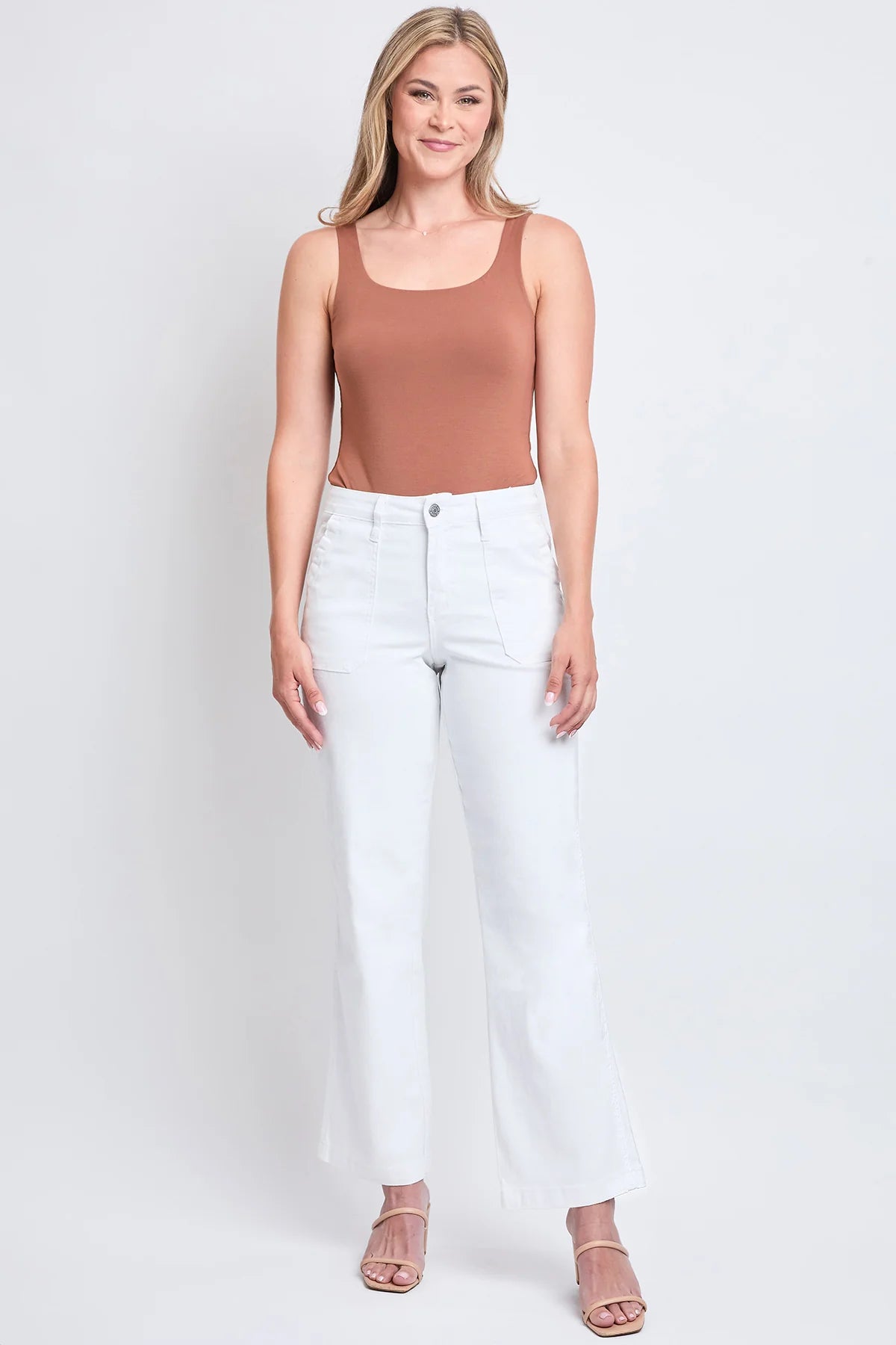 High Rise Pork Chop Wide Leg Pants