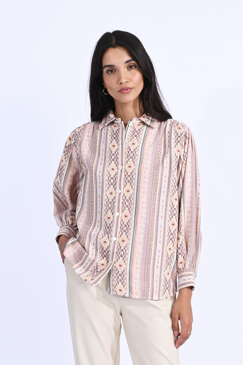 Oversized Bright Button Up Shirt
