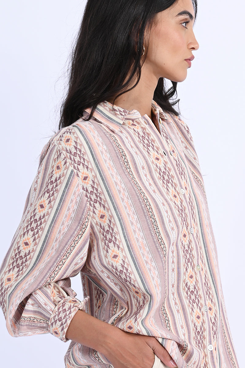 Oversized Bright Button Up Shirt