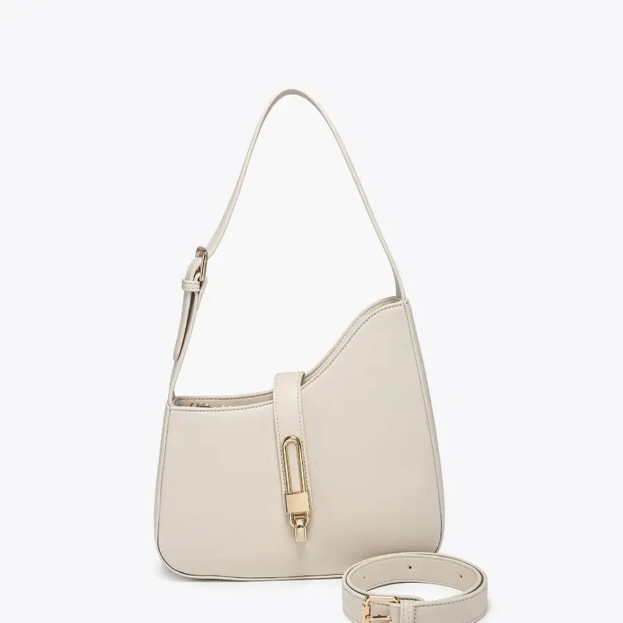 Lock Accent Havana Asymmetrical Shoulder Bag