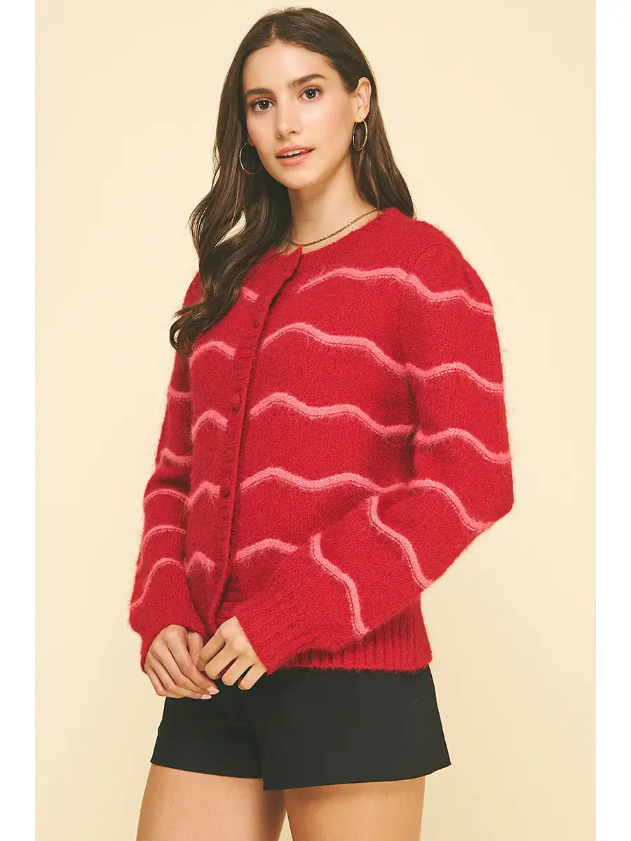 The Sweetheart Striped Cardi