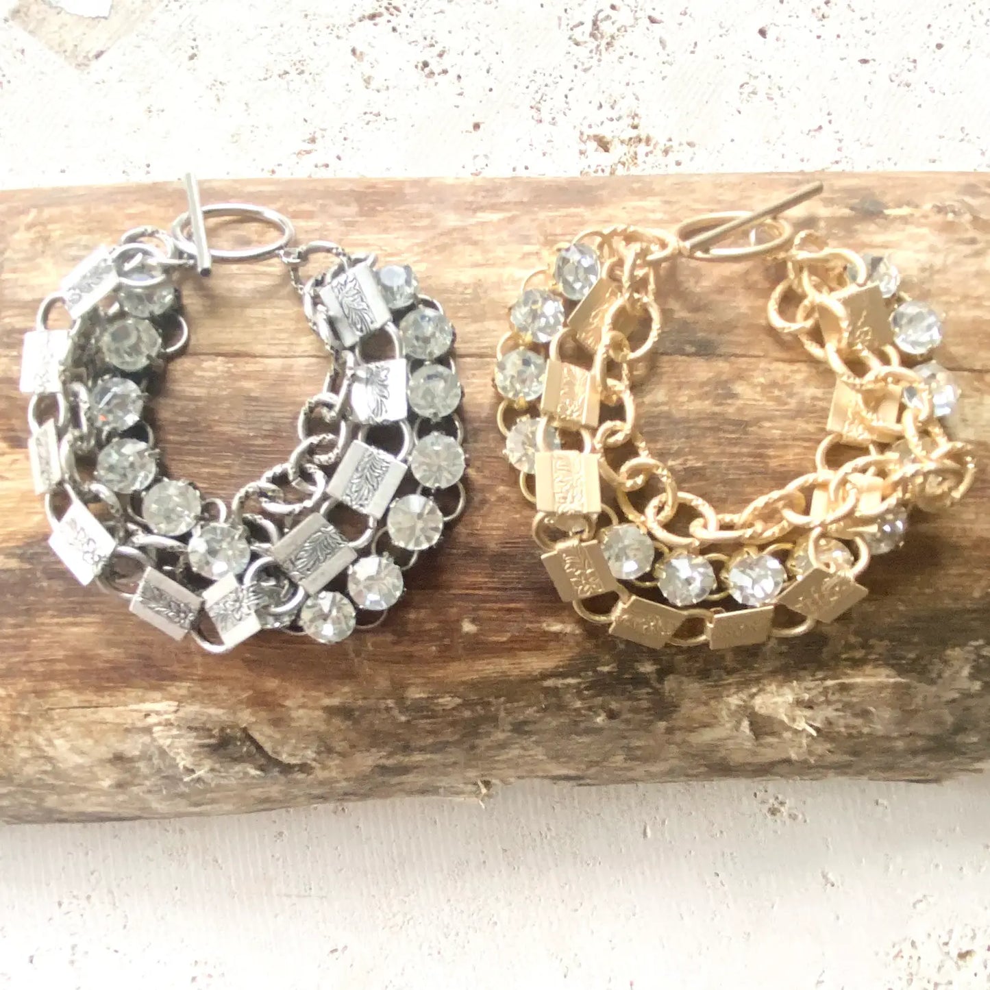 Multi Chain Crystal Statement Bracelet