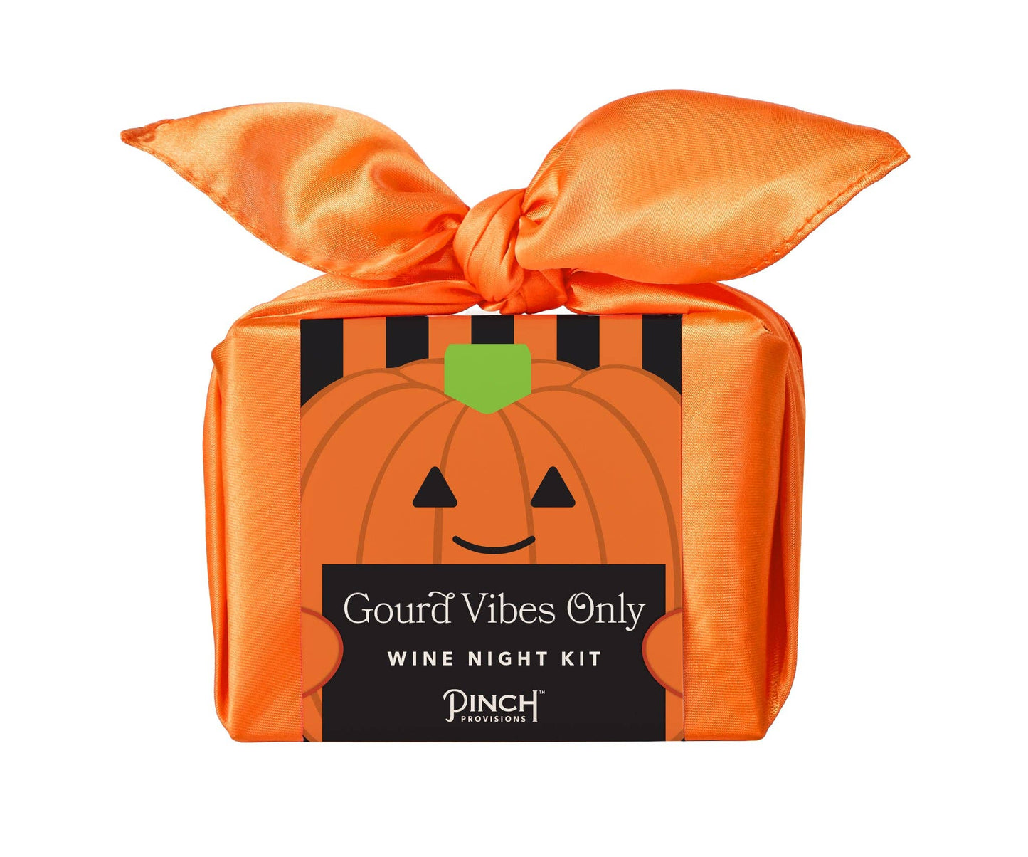 Gourd Vibes Only Wine Night Kit | Pumpkin Gift for Halloween