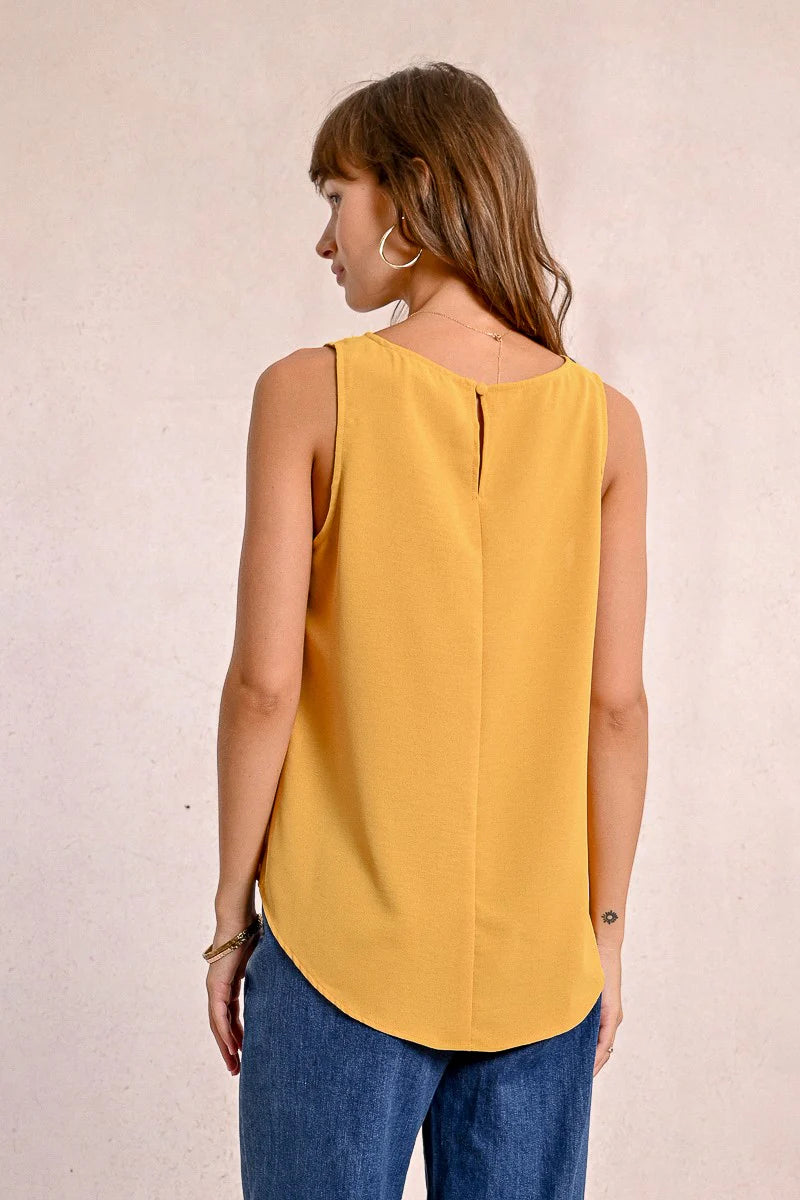 Sleeveless Fancy Cutout Top
