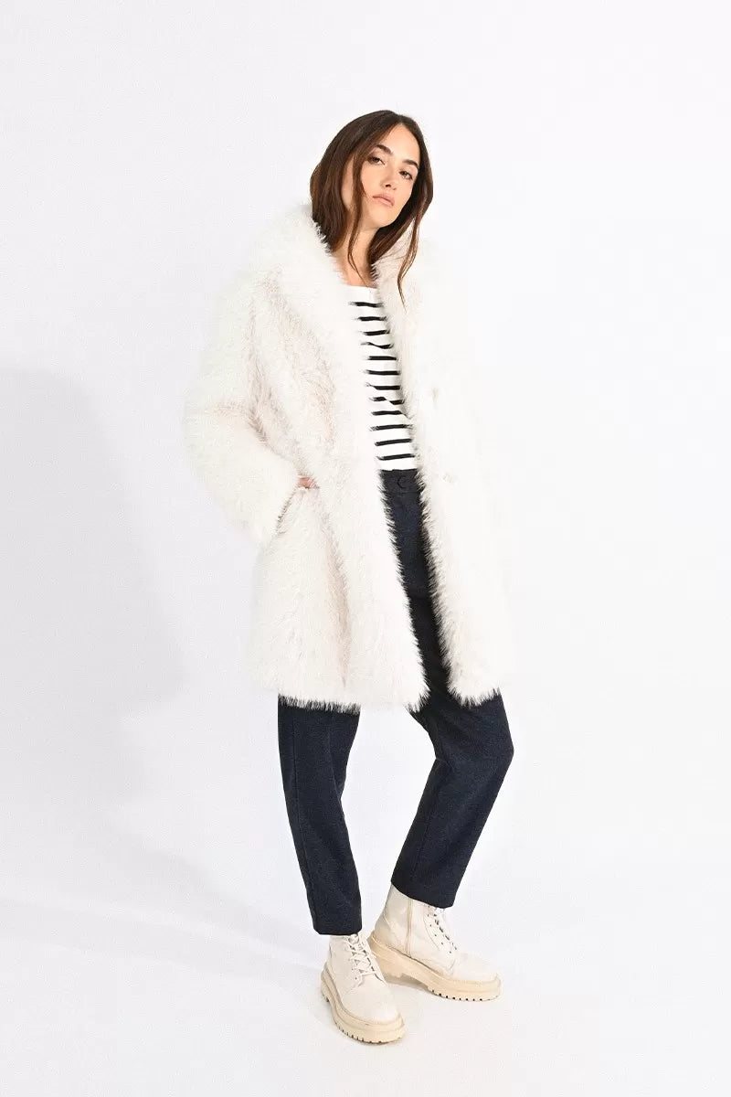 Snow White Faux Fur Coat