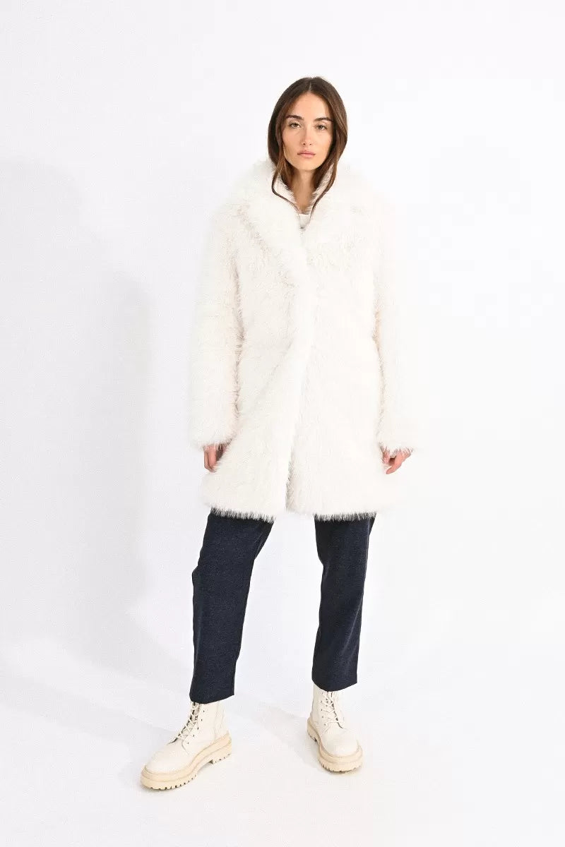 Snow White Faux Fur Coat