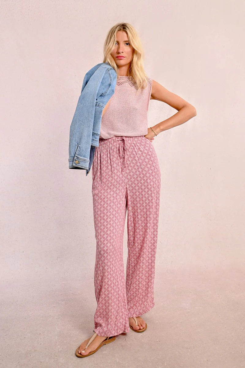 Pretty In Pink Flowy Wide Leg Pants