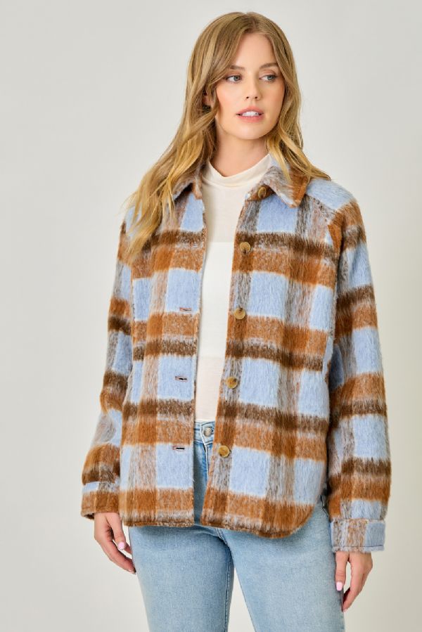 Perfectly Plaid Shirt Jacket