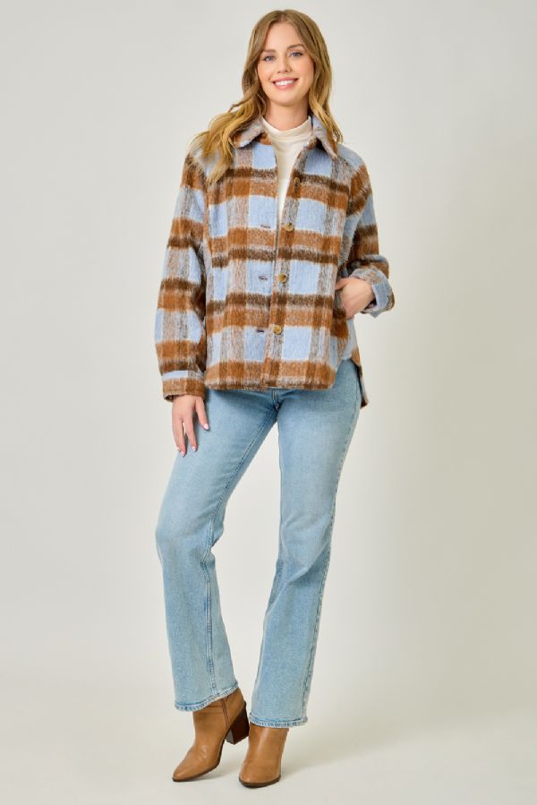 Perfectly Plaid Shirt Jacket
