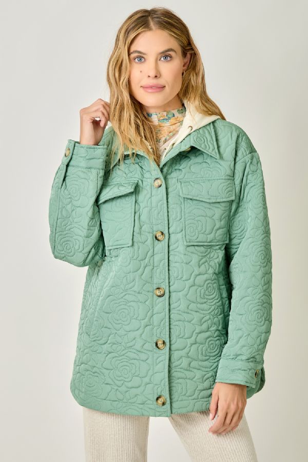 Bloom & Cozy Twofer Quilted Jacket