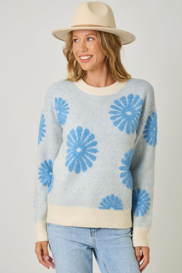 Petal Soft Flocked Sweater