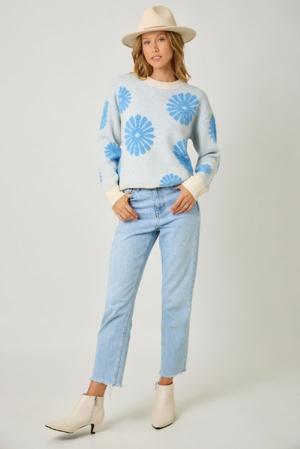 Petal Soft Flocked Sweater