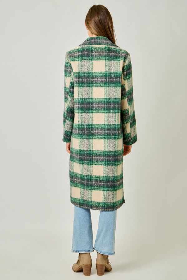 City Stroll Plaid Long Coat