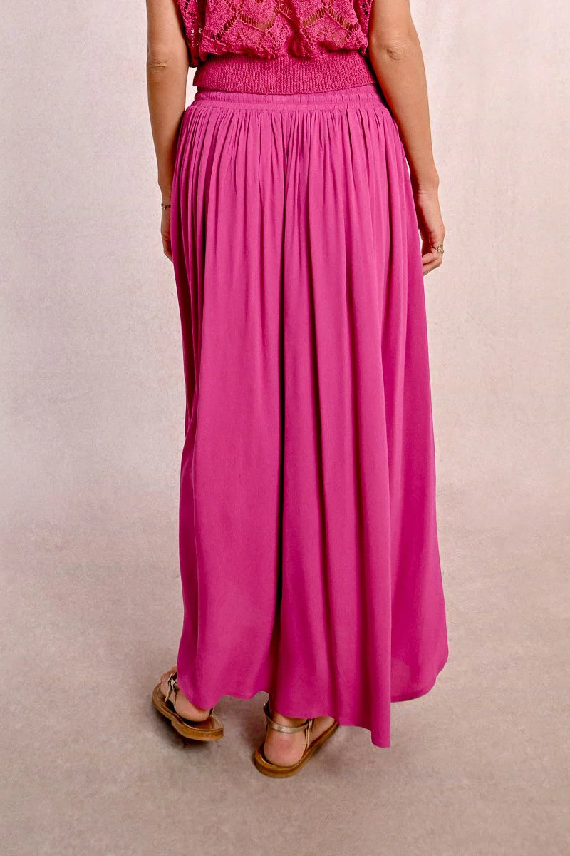 Tie Waist Pleated Skirt