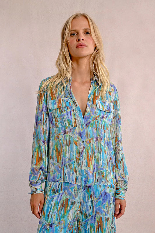 Paint Print Blouse