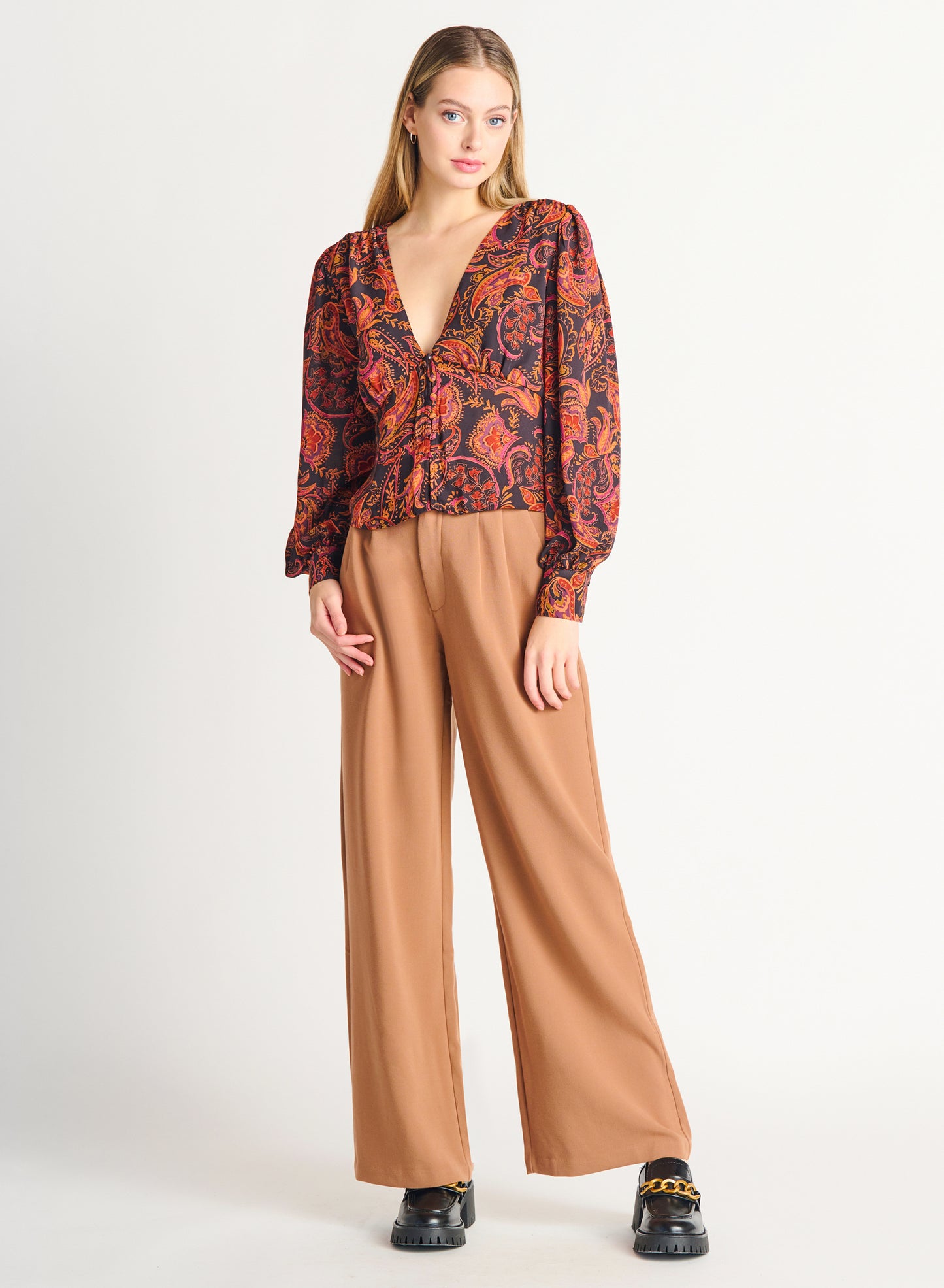 Glazed Ginger Wide Leg Pant