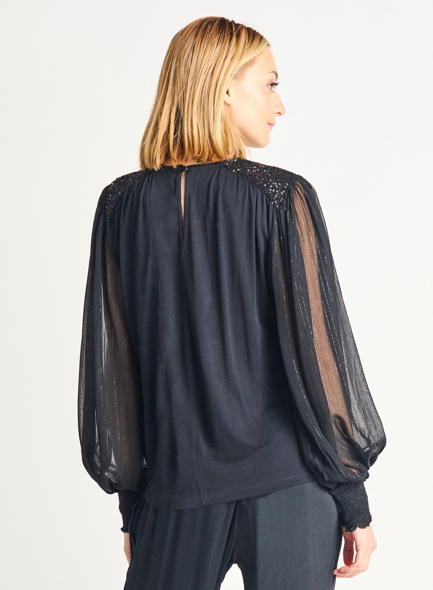 Mixed Media Embellished Top