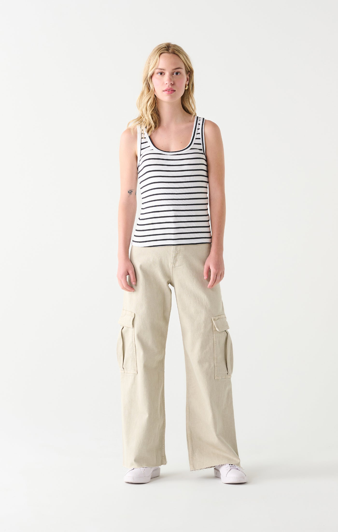 High Waist Cargo Culotte