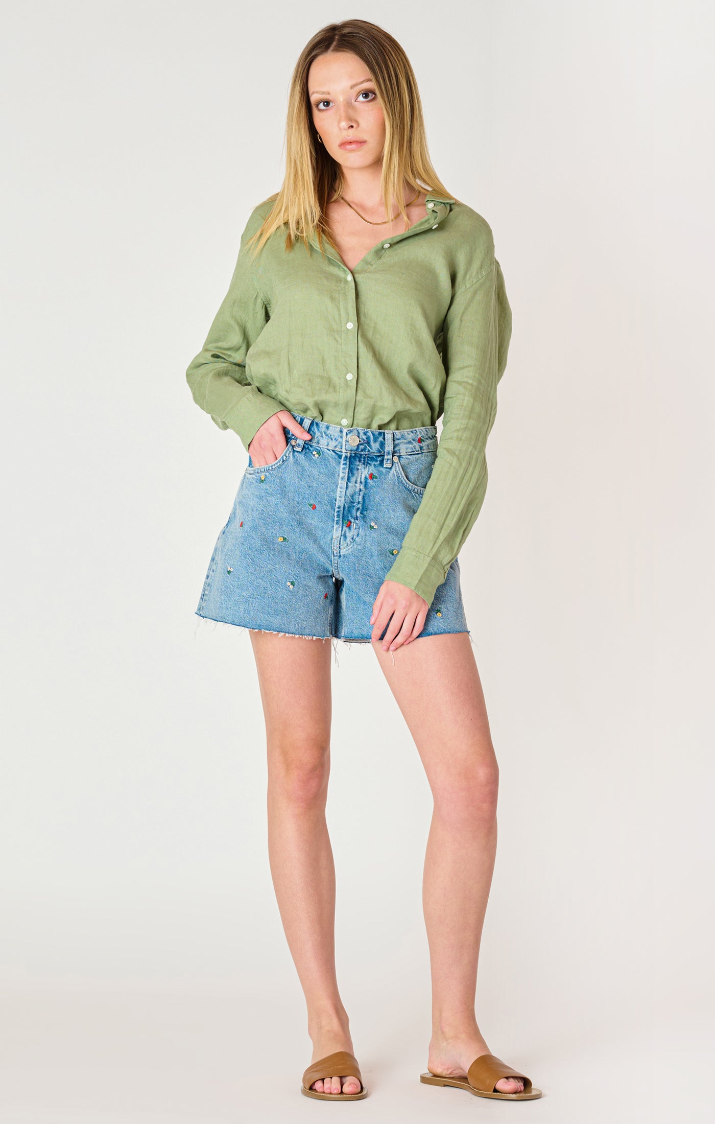 Basil Button Front Shirt